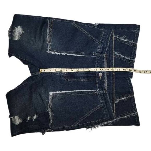 Shein 0XL Distressed Dark Denim Flares - Picture 8 of 11